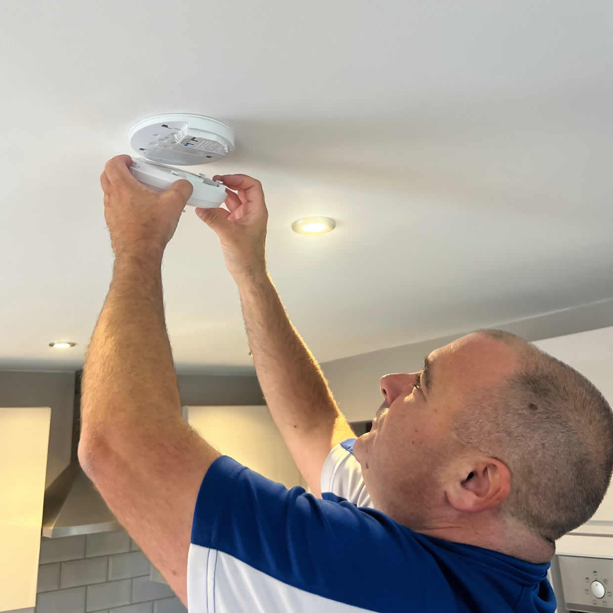 Smoke alarm providing fire safety protection in a Cheadle home